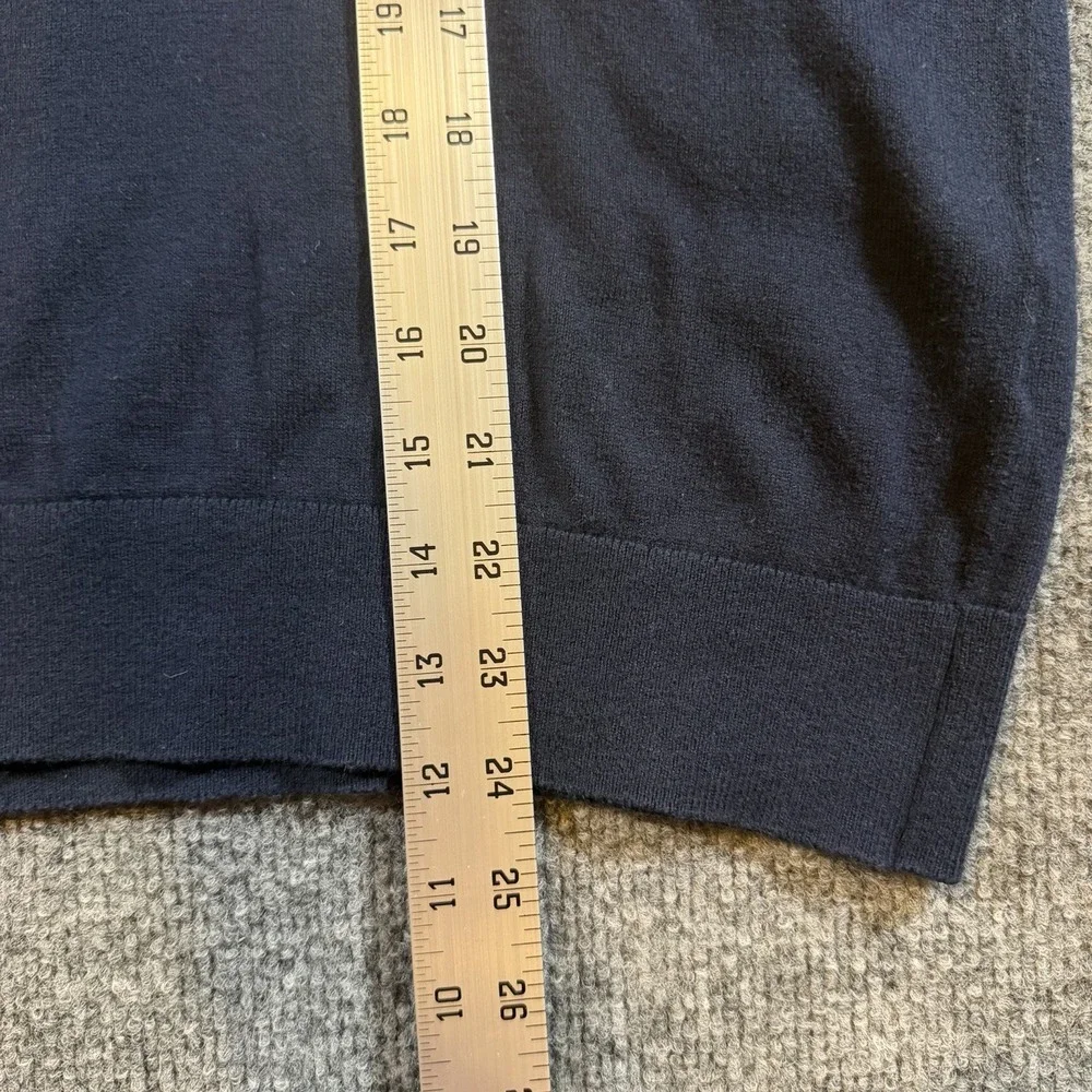 Banana Republic Pima Cotton & Cashmere Men's Small Navy Blue 1/4 Zip Sweater